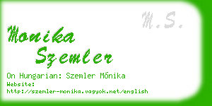 monika szemler business card